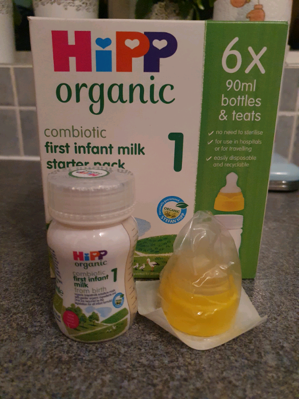 hipp organic ready made bottles with teats